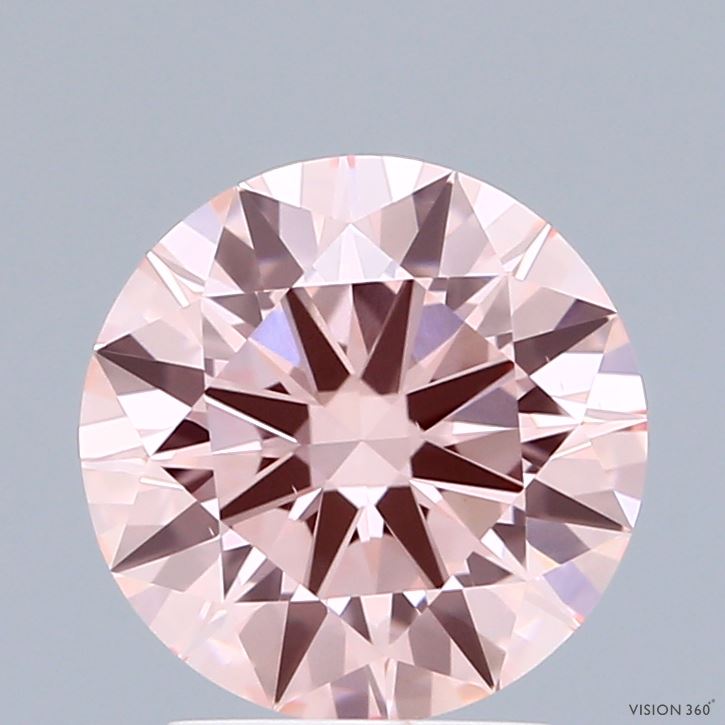 2.35 Carat Round Shaped, Excellent Cut, FANCY INTENSE PINK Color, VS1 Clarity, IGI Certified Lab Grown Diamond