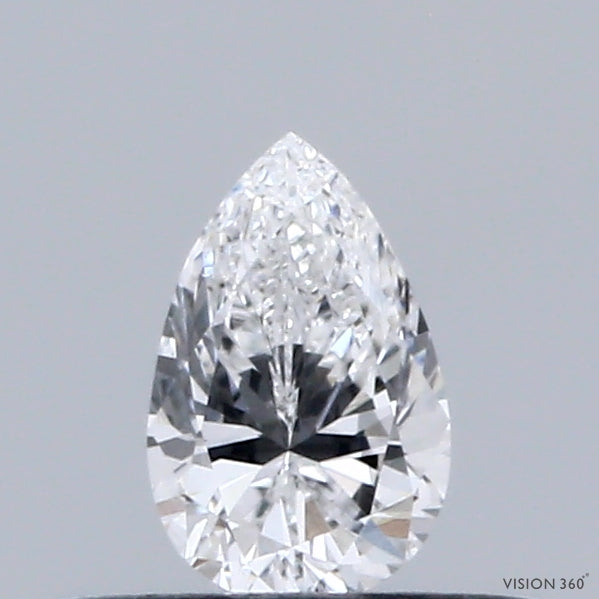 0.31 Carat Pear Shaped, Very Good Cut, D Color, VVS2 Clarity, IGI Certified Lab Grown Diamond