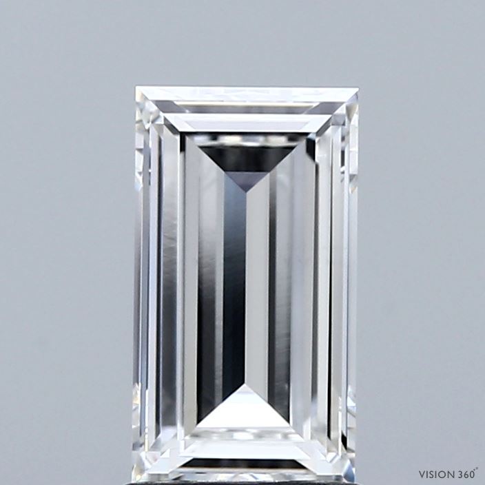 1.35 Carat Baguette Shaped, Very Good Cut, F Color, VVS2 Clarity, IGI Certified Lab Grown Diamond