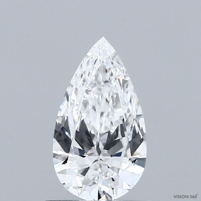 0.81 Carat Pear Shaped, Ideal Cut, D Color, VVS2 Clarity, IGI Certified Lab Grown Diamond