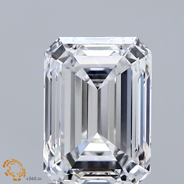 2.09 Carat Emerald Shaped, Ideal Cut, E Color, VVS2 Clarity, IGI Certified Lab Grown Diamond