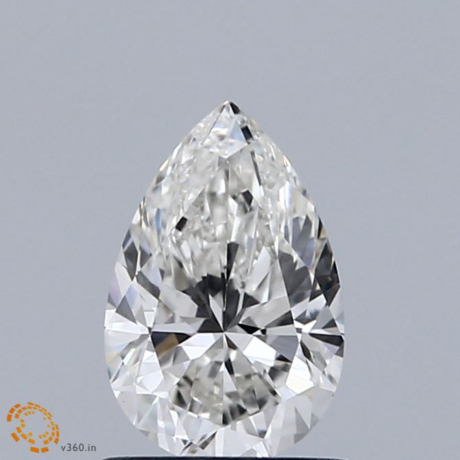 0.91 Carat Pear Shaped, Excellent Cut, G Color, VVS2 Clarity, IGI Certified Lab Grown Diamond