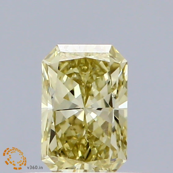 0.35 Carat Radiant Shaped, Excellent Cut, FANCY INTENSE YELLOW Color, VVS2 Clarity, IGI Certified Lab Grown Diamond