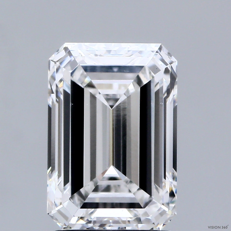 2.50 Carat Emerald Shaped, Ideal Cut, E Color, VS1 Clarity, IGI Certified Lab Grown Diamond