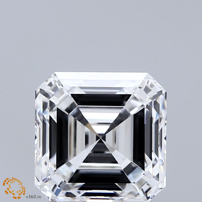 2.49 Carat Asscher Shaped, Ideal Cut, E Color, VS1 Clarity, IGI Certified Lab Grown Diamond