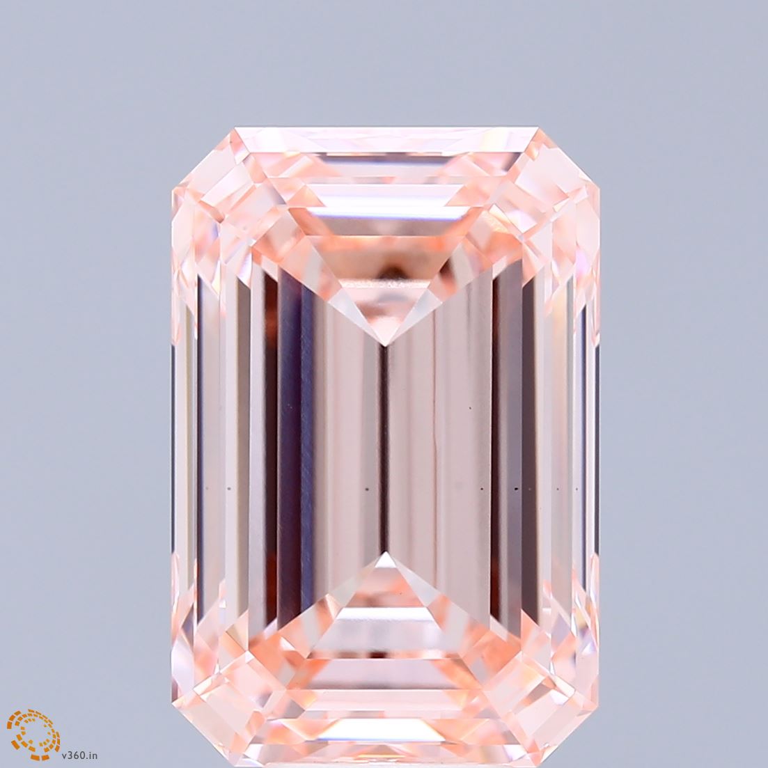 10.25 Carat Emerald Shaped, Ideal Cut, FANCY INTENSE PINK Color, VS1 Clarity, IGI Certified Lab Grown Diamond