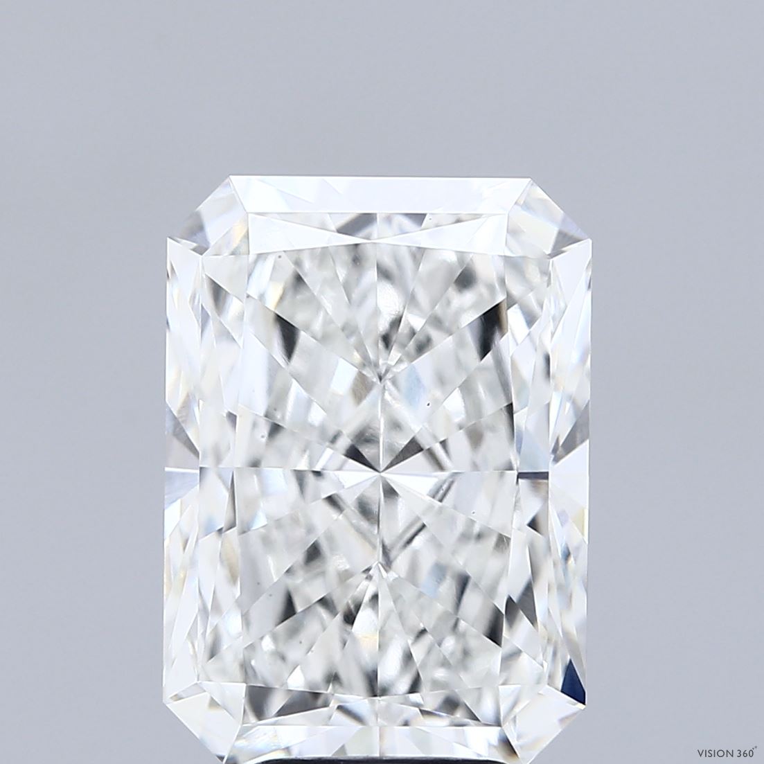 6.55 Carat Radiant Shaped, Ideal Cut, F Color, VS1 Clarity, IGI Certified Lab Grown Diamond