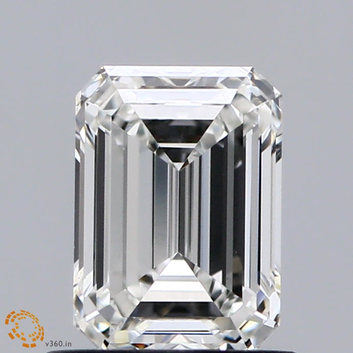 0.98 Carat Emerald Shaped, Ideal Cut, F Color, VVS2 Clarity, IGI Certified Lab Grown Diamond