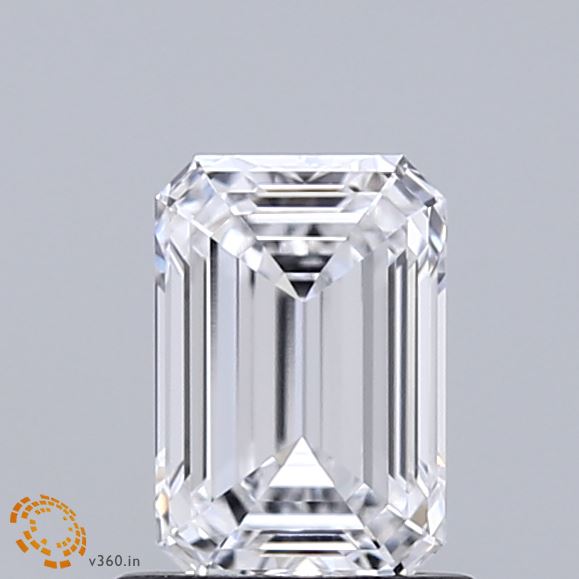 1.05 Carat Emerald Shaped, Ideal Cut, D Color, VVS1 Clarity, IGI Certified Lab Grown Diamond