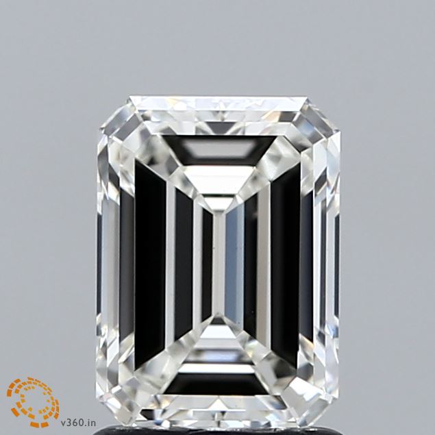 1.59 Carat Emerald Shaped, Ideal Cut, G Color, VVS2 Clarity, IGI Certified Lab Grown Diamond