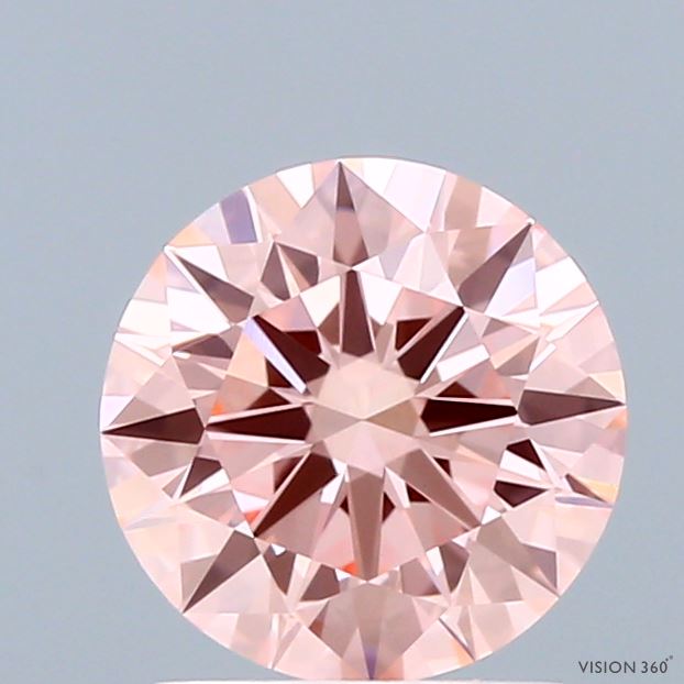 1.51 Carat Round Shaped, Ideal Cut, FANCY INTENSE PINK Color, VVS2 Clarity, IGI Certified Lab Grown Diamond
