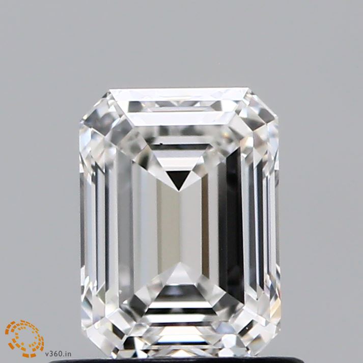0.92 Carat Emerald Shaped, Ideal Cut, E Color, VS1 Clarity, IGI Certified Lab Grown Diamond