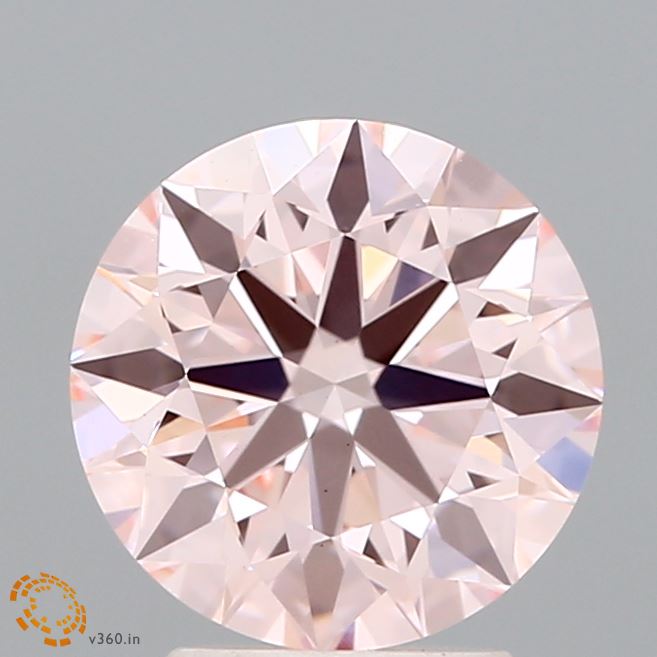 2.25 Carat Round Shaped, Ideal Cut, FANCY INTENSE PINK Color, VS1 Clarity, IGI Certified Lab Grown Diamond