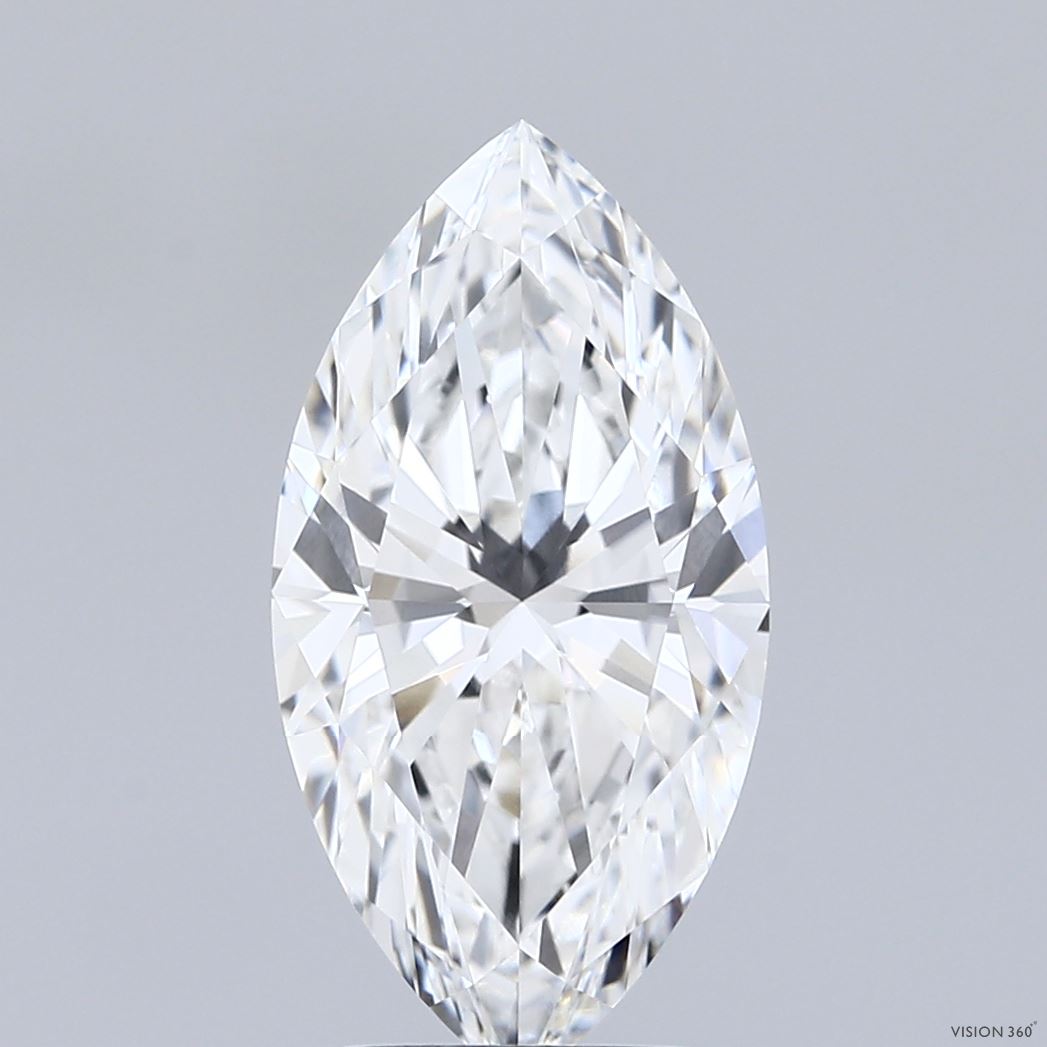 3.05 Carat Marquise Shaped, Ideal Cut, E Color, VVS1 Clarity, IGI Certified Lab Grown Diamond