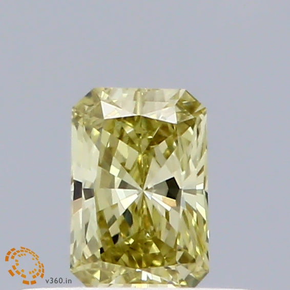 0.30 Carat Radiant Shaped, Excellent Cut, FANCY INTENSE YELLOW Color, VVS2 Clarity, IGI Certified Lab Grown Diamond