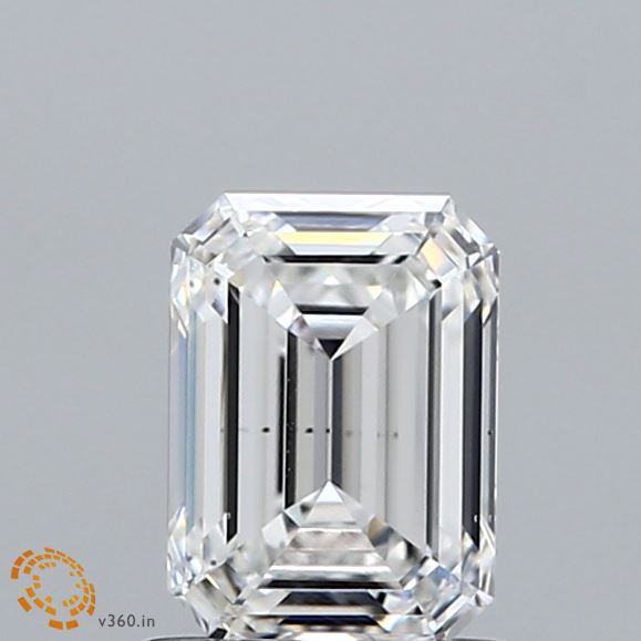 0.95 Carat Emerald Shaped, Ideal Cut, E Color, VS2 Clarity, IGI Certified Lab Grown Diamond