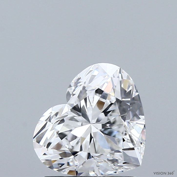 1.51 Carat Heart Shaped, Ideal Cut, E Color, VVS2 Clarity, IGI Certified Lab Grown Diamond