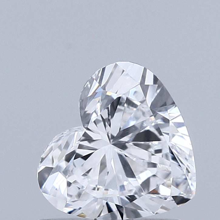 0.95 Carat Heart Shaped, Excellent Cut, D Color, VVS2 Clarity, IGI Certified Lab Grown Diamond