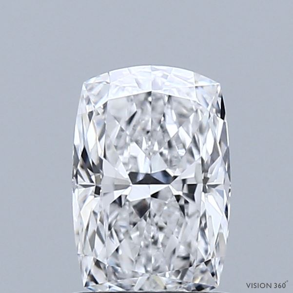 1.07 Carat Cushion Shaped, Ideal Cut, D Color, VVS2 Clarity, IGI Certified Lab Grown Diamond