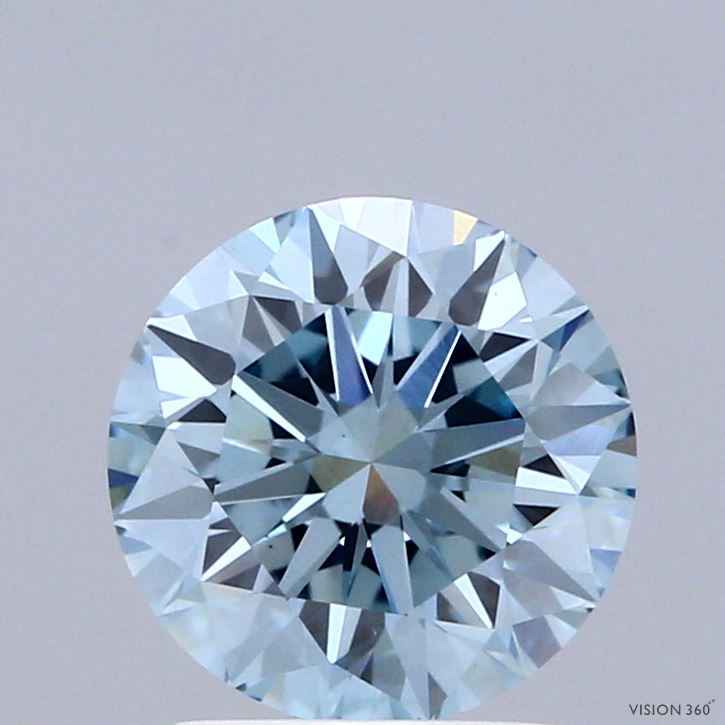 2.00 Carat Round Shaped, Excellent Cut, FANCY VIVID BLUE Color, VS1 Clarity, IGI Certified Lab Grown Diamond