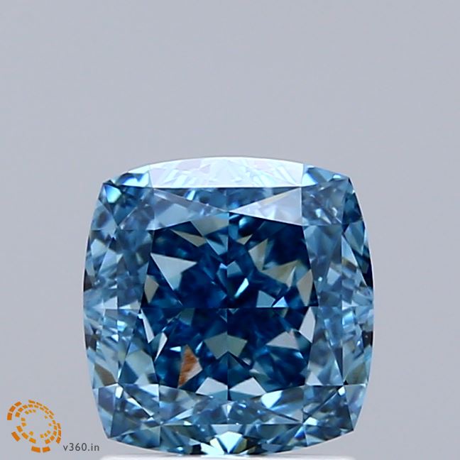 2.05 Carat Cushion Shaped, Ideal Cut, FANCY VIVID BLUE Color, VVS2 Clarity, IGI Certified Lab Grown Diamond