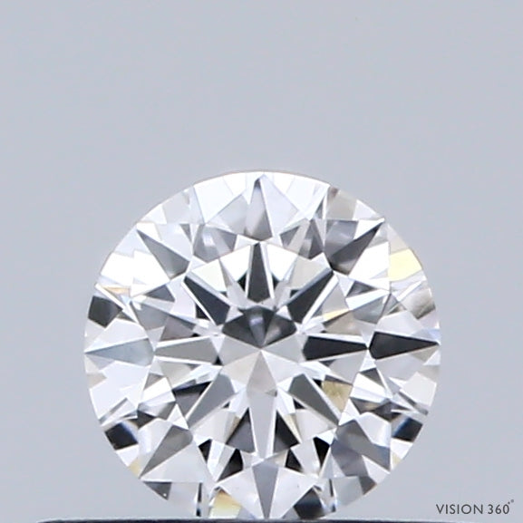0.36 Carat Round Shaped, Excellent Cut, D Color, VVS2 Clarity, IGI Certified Lab Grown Diamond