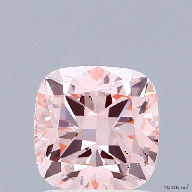 1.43 Carat Cushion Shaped, Ideal Cut, FANCY INTENSE PINK Color, SI1 Clarity, IGI Certified Lab Grown Diamond