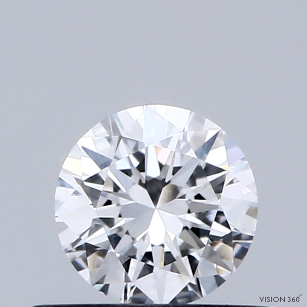 0.41 Carat Round Shaped, Excellent Cut, D Color, VVS2 Clarity, IGI Certified Lab Grown Diamond