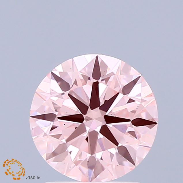 1.46 Carat Round Shaped, Ideal Cut, FANCY INTENSE PINK Color, VS2 Clarity, IGI Certified Lab Grown Diamond