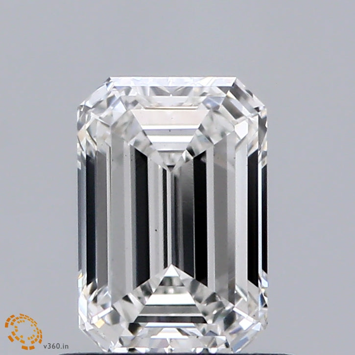 0.93 Carat Emerald Shaped, Ideal Cut, F Color, VS1 Clarity, IGI Certified Lab Grown Diamond