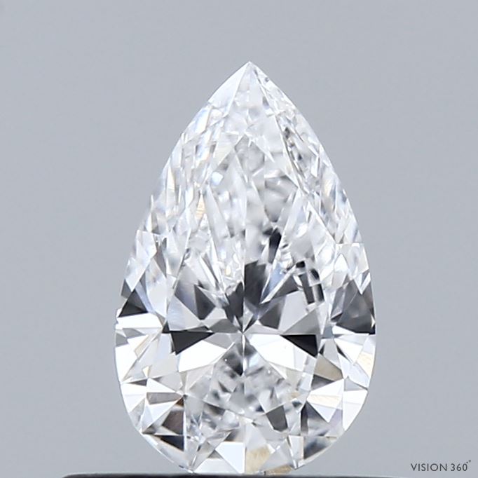 0.45 Carat Pear Shaped, Ideal Cut, D Color, VS1 Clarity, IGI Certified Lab Grown Diamond