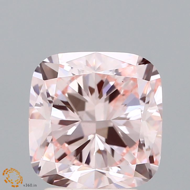 3.00 Carat Cushion Shaped, Very Good Cut, FANCY INTENSE PINK Color, VS1 Clarity, IGI Certified Lab Grown Diamond