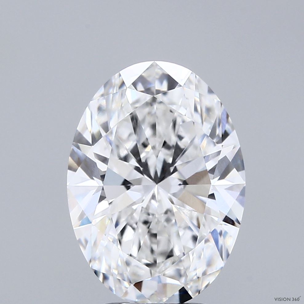 4.00 Carat Oval Shaped, Ideal Cut, E Color, VVS2 Clarity, IGI Certified Lab Grown Diamond