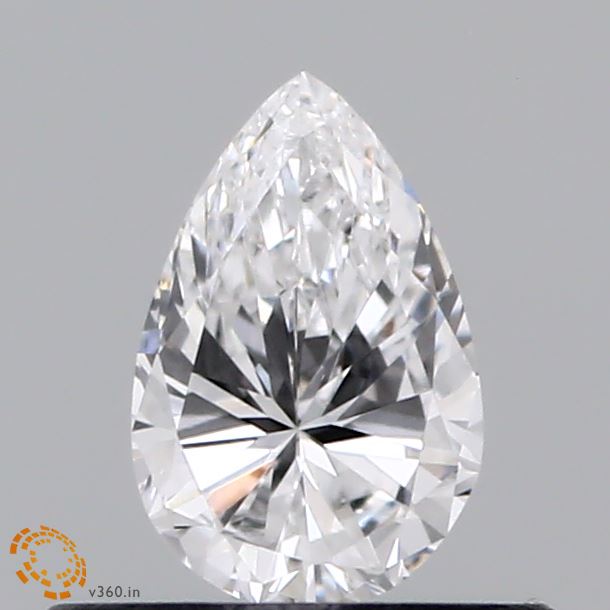 0.38 Carat Pear Shaped, Very Good Cut, D Color, VVS2 Clarity, IGI Certified Lab Grown Diamond