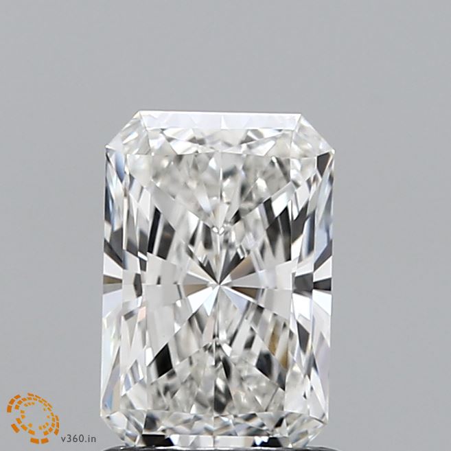1.19 Carat Radiant Shaped, Ideal Cut, F Color, VVS2 Clarity, IGI Certified Lab Grown Diamond