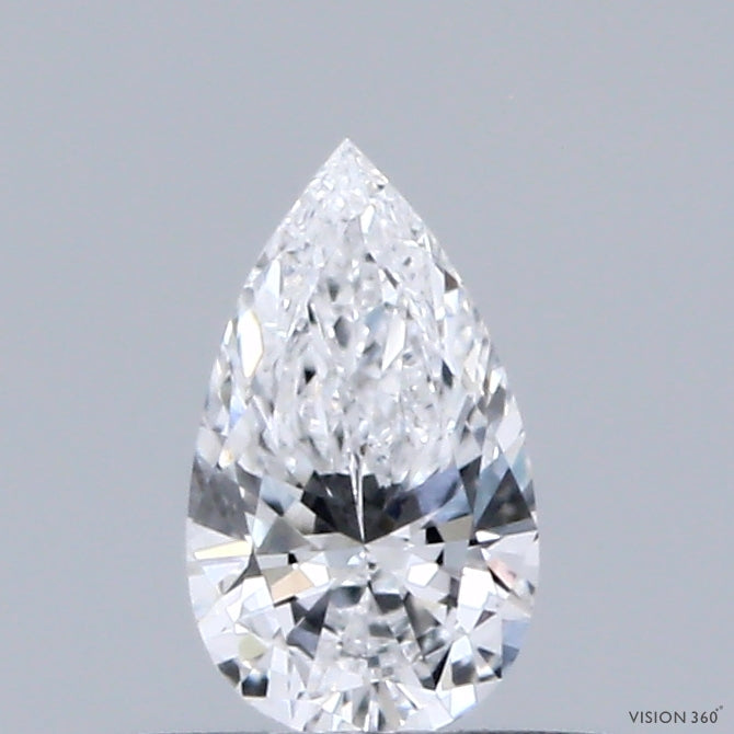 0.34 Carat Pear Shaped, Ideal Cut, D Color, VVS1 Clarity, IGI Certified Lab Grown Diamond