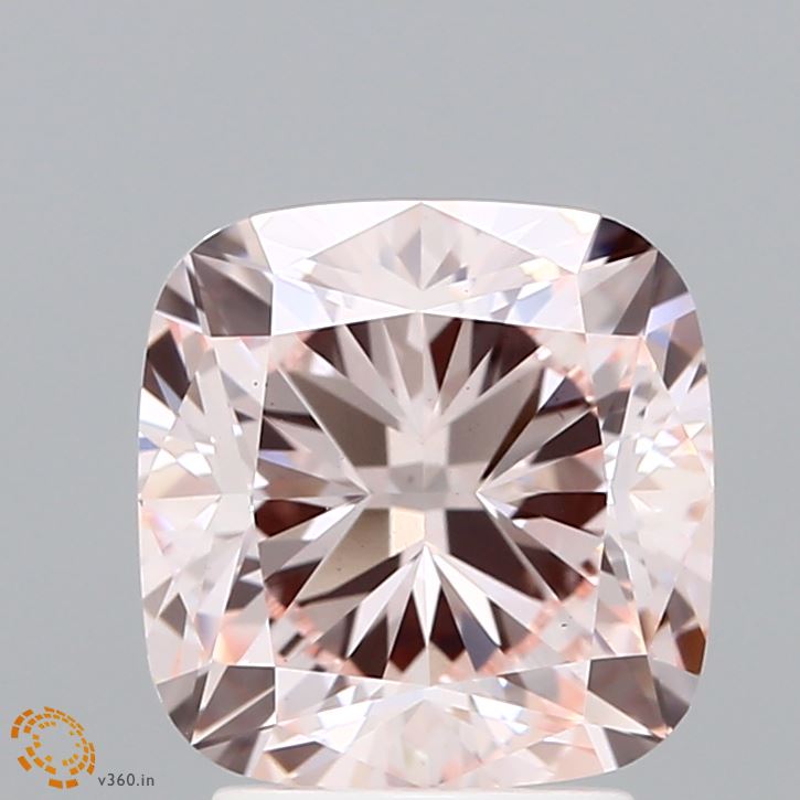 3.06 Carat Cushion Shaped, Ideal Cut, FANCY PINK Color, VS1 Clarity, IGI Certified Lab Grown Diamond