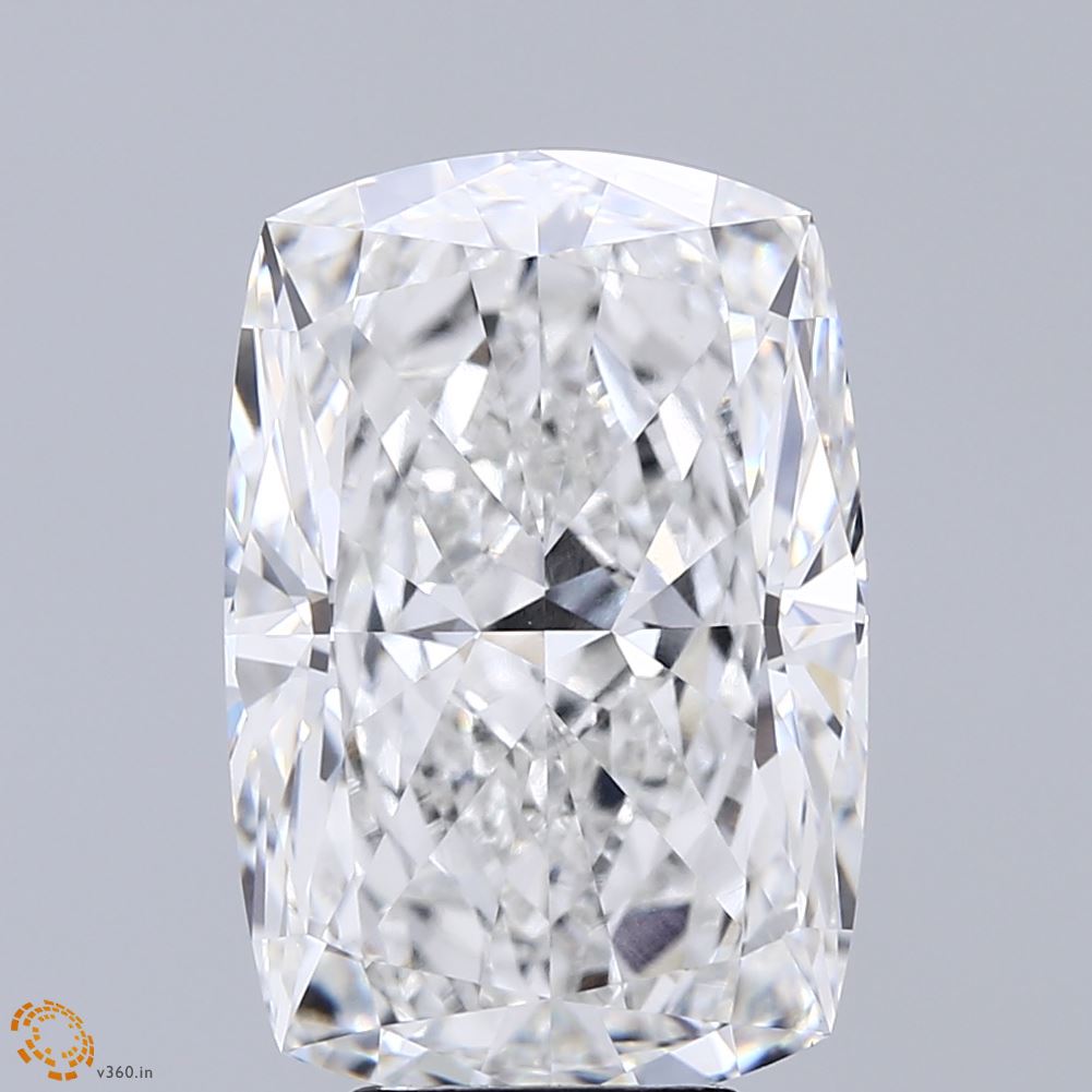 7.55 Carat Cushion Shaped, Excellent Cut, F Color, VVS2 Clarity, IGI Certified Lab Grown Diamond