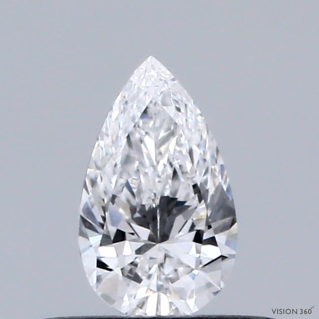 0.33 Carat Pear Shaped, Ideal Cut, D Color, VVS2 Clarity, IGI Certified Lab Grown Diamond