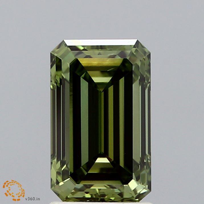 2.01 Carat Emerald Shaped, Excellent Cut, FANCY VIVID GREEN Color, VS2 Clarity, IGI Certified Lab Grown Diamond