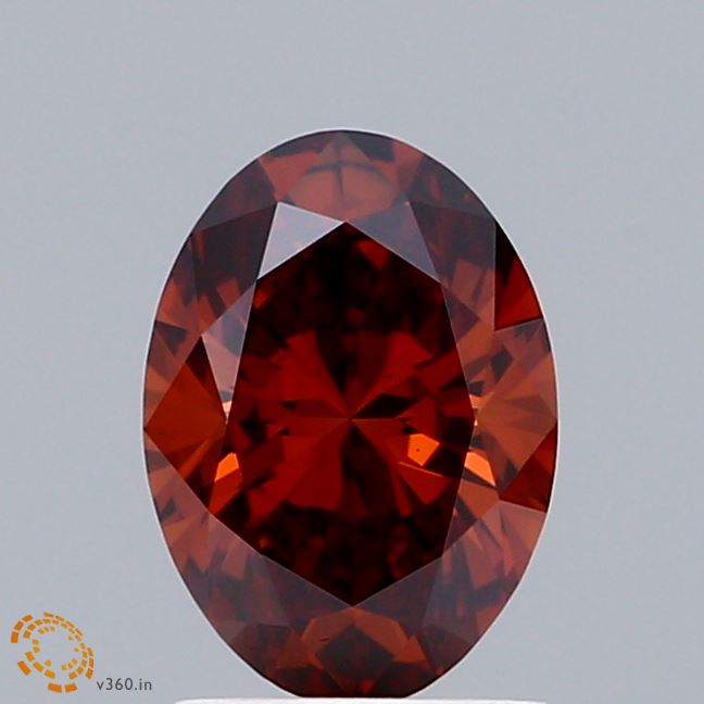 1.05 Carat Oval Shaped, Ideal Cut, FANCY DEEP ORANGE Color, VS1 Clarity, IGI Certified Lab Grown Diamond