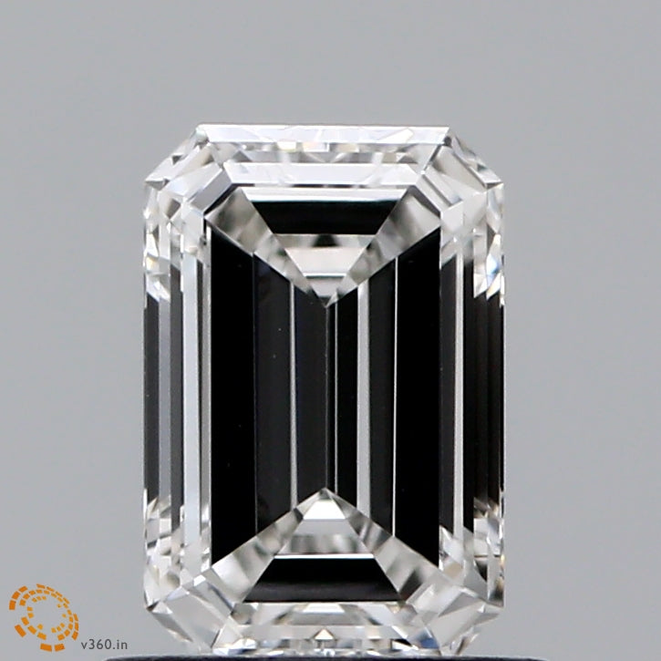 0.96 Carat Emerald Shaped, Ideal Cut, G Color, VS1 Clarity, IGI Certified Lab Grown Diamond
