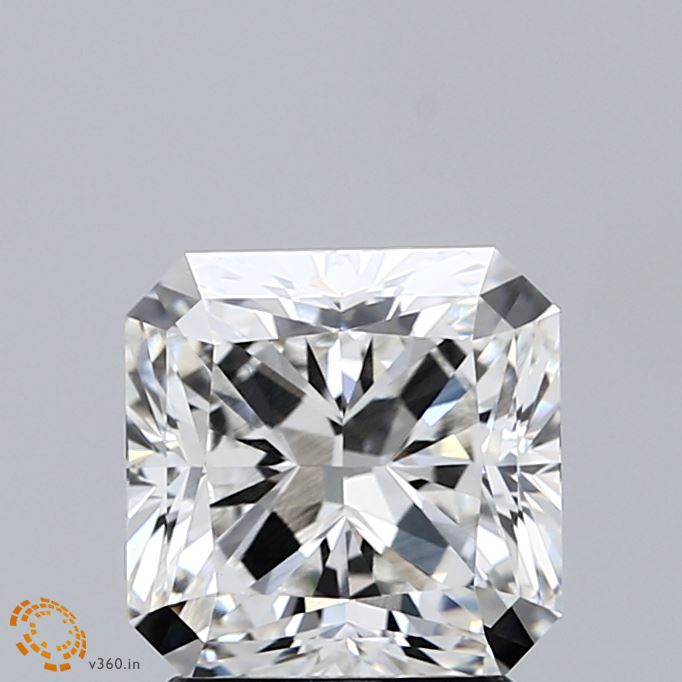2.04 Carat Radiant Shaped, Ideal Cut, F Color, VS1 Clarity, IGI Certified Lab Grown Diamond