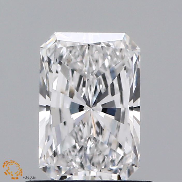 0.79 Carat Radiant Shaped, Very Good Cut, D Color, VVS2 Clarity, IGI Certified Lab Grown Diamond