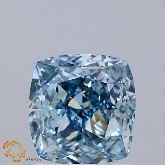 1.51 Carat Cushion Shaped, Ideal Cut, FANCY VIVID BLUE Color, VS1 Clarity, IGI Certified Lab Grown Diamond