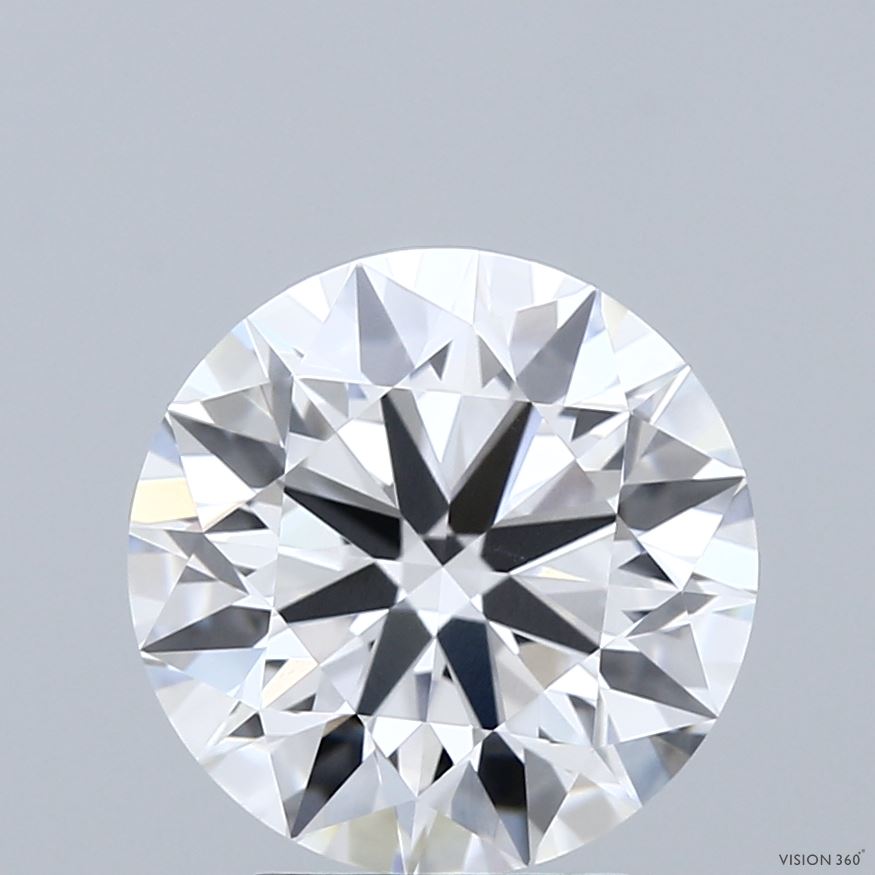 3.61 Carat Round Shaped, Ideal Cut, D Color, VVS1 Clarity, IGI Certified Lab Grown Diamond
