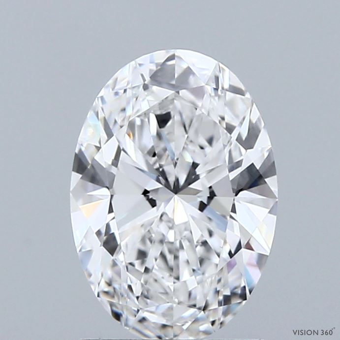 1.56 Carat Oval Shaped, Ideal Cut, D Color, VVS2 Clarity, IGI Certified Lab Grown Diamond