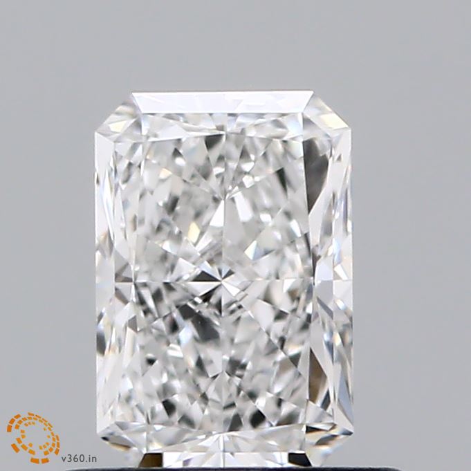 0.79 Carat Radiant Shaped, Excellent Cut, E Color, VVS2 Clarity, IGI Certified Lab Grown Diamond