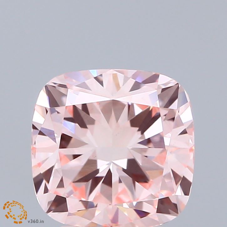3.08 Carat Cushion Shaped, Excellent Cut, FANCY INTENSE PINK Color, VS1 Clarity, IGI Certified Lab Grown Diamond