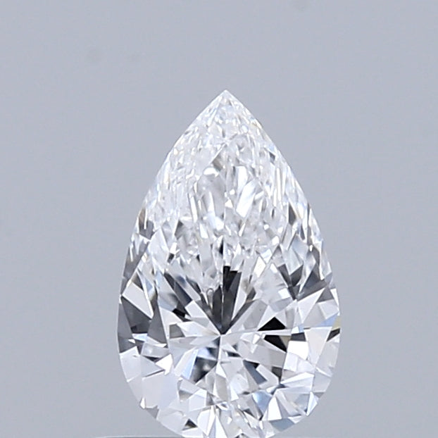 0.38 Carat Pear Shaped, Ideal Cut, D Color, VVS2 Clarity, IGI Certified Lab Grown Diamond